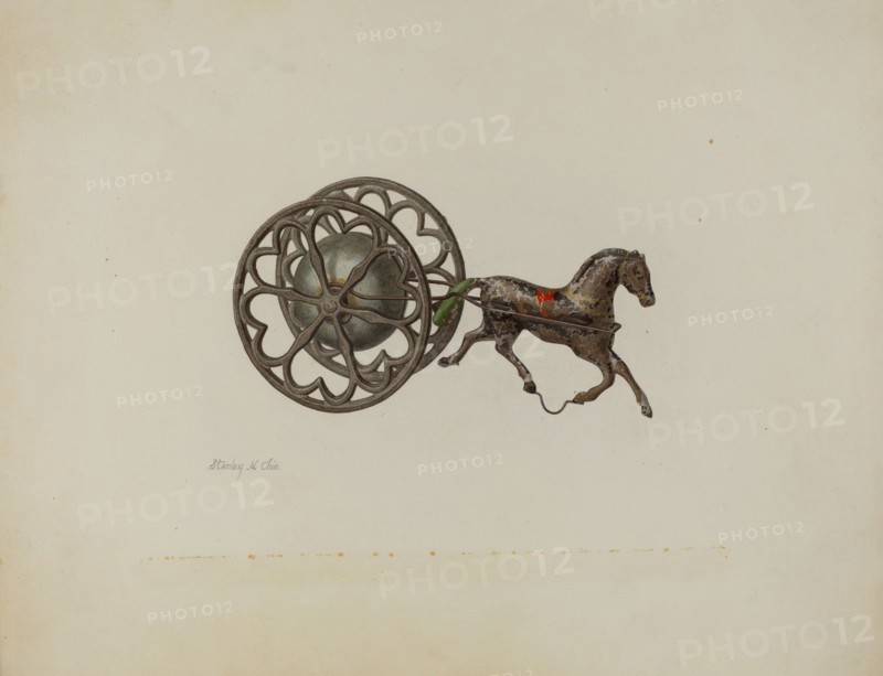 Toy Bell Cart, c. 1941. Creator: Stanley Chin.