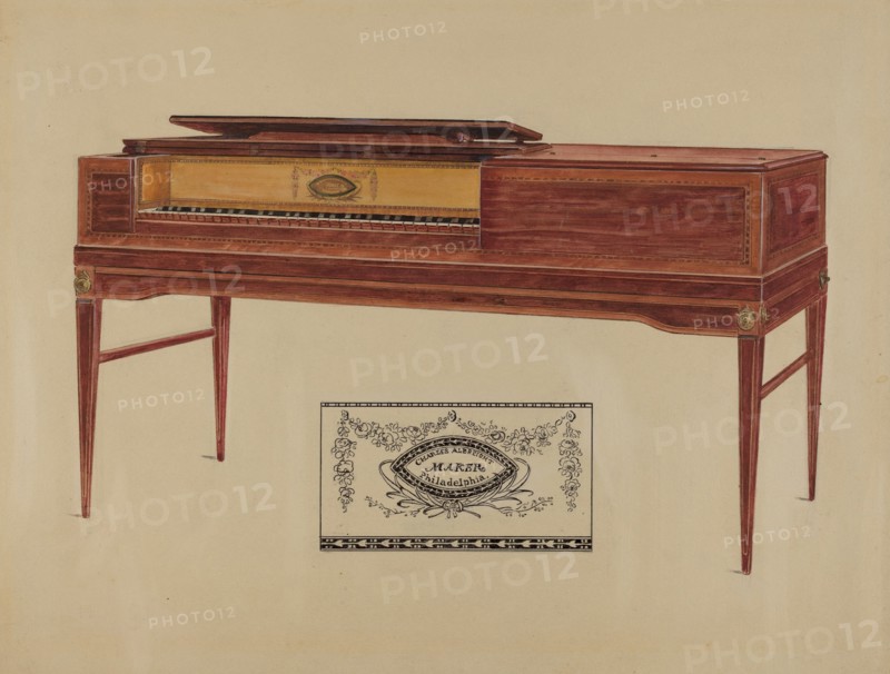Piano, c. 1936. Creator: Florence Choate.