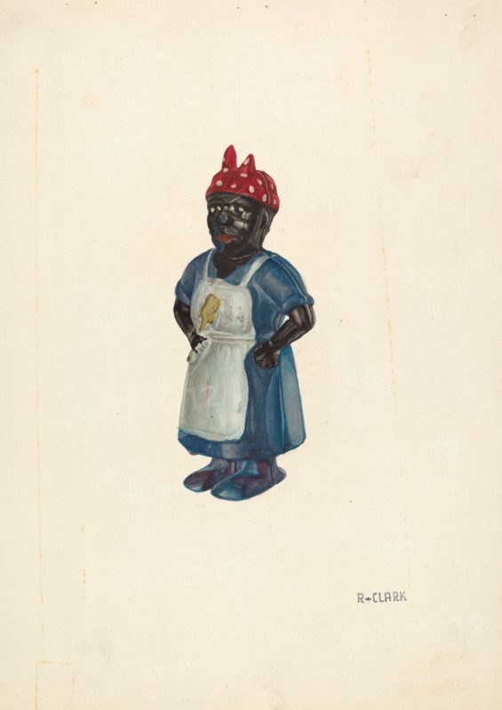 Negro Mammy Bank, c. 1937. Creator: Robert Clark.