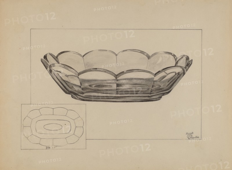Fruit Dish, c. 1937. Creator: Hugh Clarke.