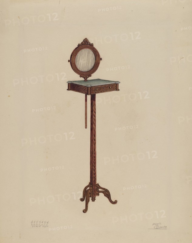 Shaving Stand, c. 1937. Creator: Hugh Clarke.