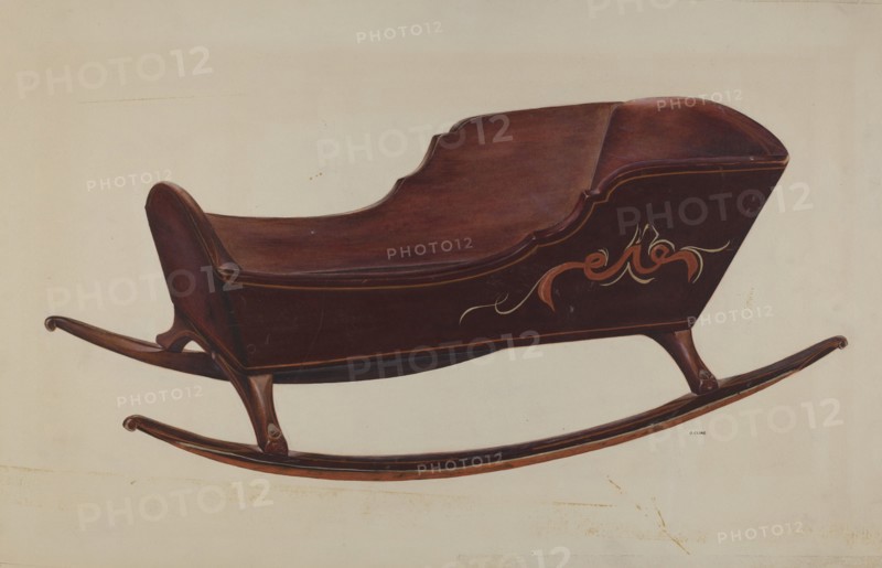 Doll Cradle, c. 1938. Creator: Orville Cline.