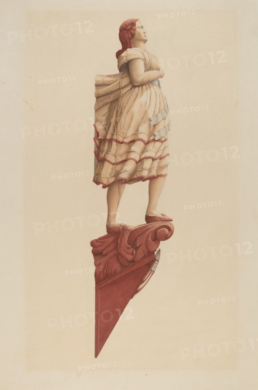 Figurehead from "Union", c. 1938. Creator: Frances Cohen.