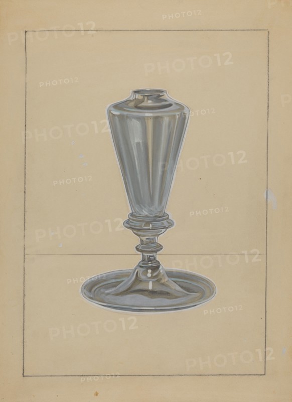 Sperm Oil Lamp, 1935/1942. Creator: John Dana.