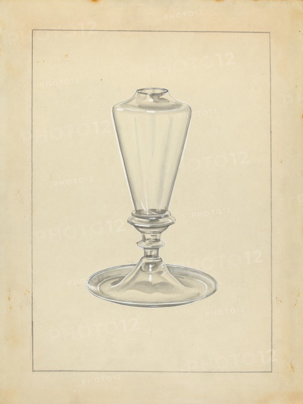 Sperm Oil Lamp, c. 1940. Creator: John Dana.