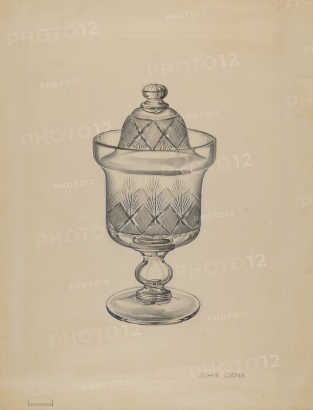 Sugar Bowl with Cover, c. 1936. Creator: John Dana.