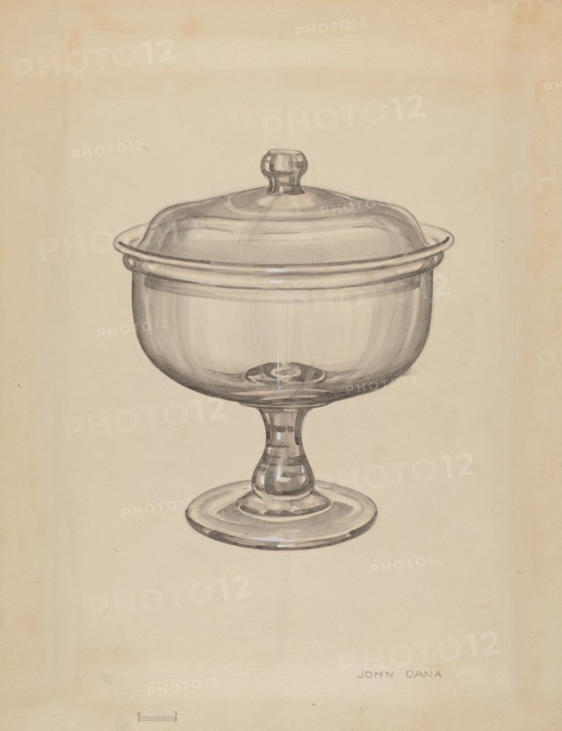 Covered Compote, c. 1936. Creator: John Dana.