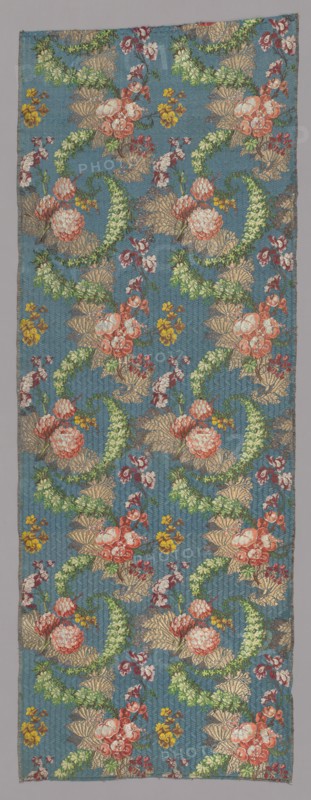 Length of Woven Silk, France, 1735-45. Creator: Design in the Style of Jean Baptiste Pillement.
