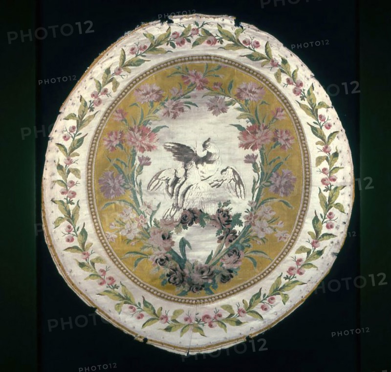 Circular Chair Seat, Lyon, c. 1780. Creator: Philippe de Lasalle.