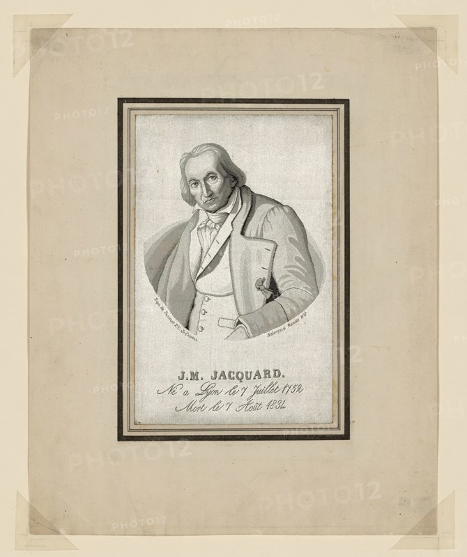 Portrait of Joseph Marie Jacquard (1752-1834), France, 19th century. Creator: Romier Balançard.