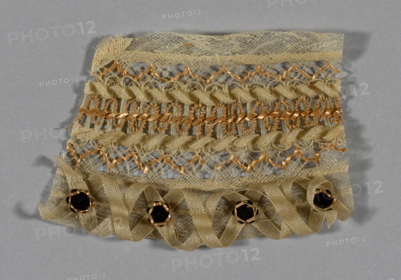 Fragment (Bonnet Trim), Europe, 1850. Creator: Unknown.