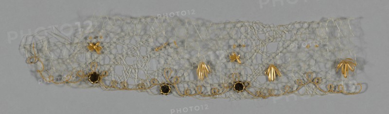 Fragment (Bonnet Trim), Europe, c. 1850. Creator: Unknown.