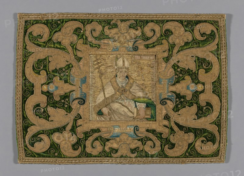 Fragment (From a Chasuble), Spain, 17th century. Creator: Unknown.