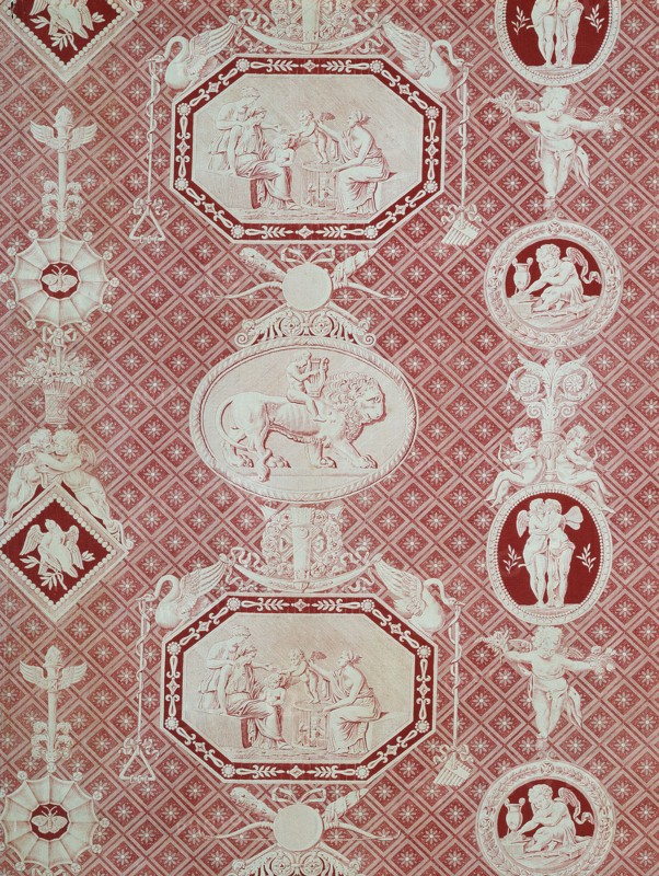La Marchande d'Amour (The Merchant of Love) (Furnishing Fabric), France, 1815/17. Creator: Christophe-Philippe Oberkampf.