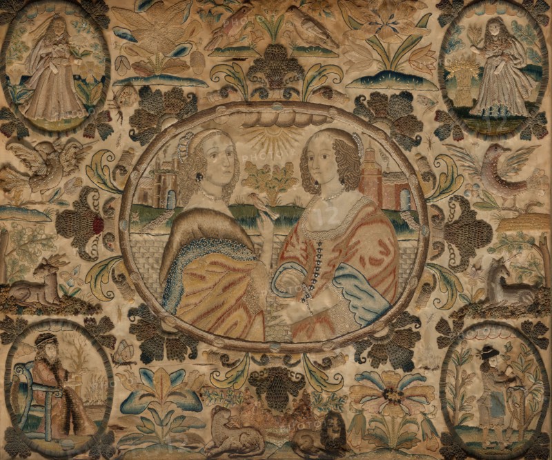 Needlework (Depicting the Four Seasons), England, c. 1660. Creator: Unknown.
