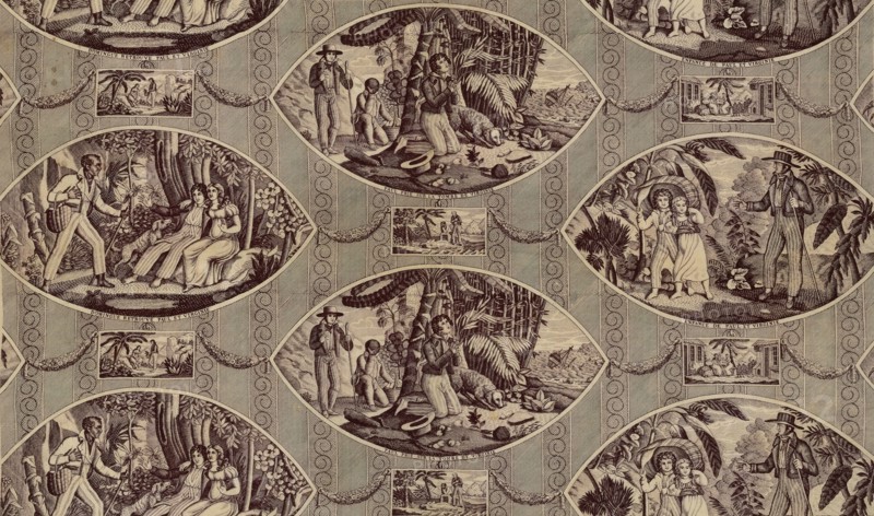 'Paul and Virginie', Furnishing Fabric, France, after 1818. Creator: Oberkampf Manufactory.