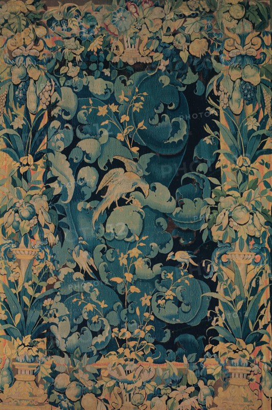 Large Leaf Verdure with Birds, Flanders, about 1550/75. Creator: Unknown.