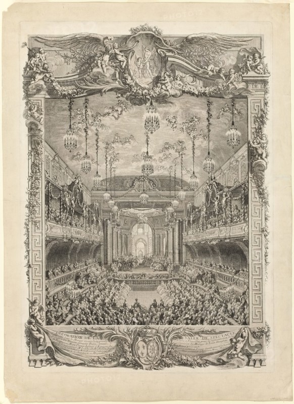 Decoration of the Hall of Spectacles, 1745. Creator: Charles Nicolas Cochin.