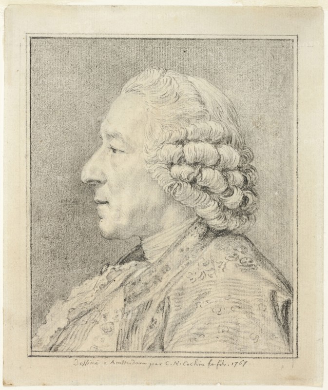 Bust of a Man in Profile to the Left, 1767. Creator: Charles Nicolas Cochin.