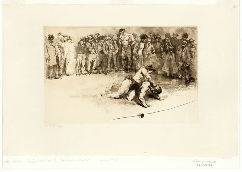 Female Wrestler, 1902. Creator: Edgar Chahine.