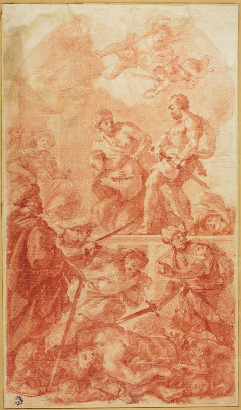 Martyrdom Scene, n.d. Creators: Antonio Molinari, Luca Giordano.