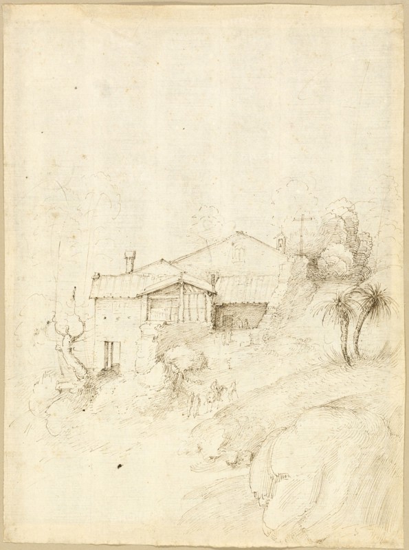 Monastery on the Slope of a Rocky Hill, 1508/09. Creator: Fra Bartolomeo.