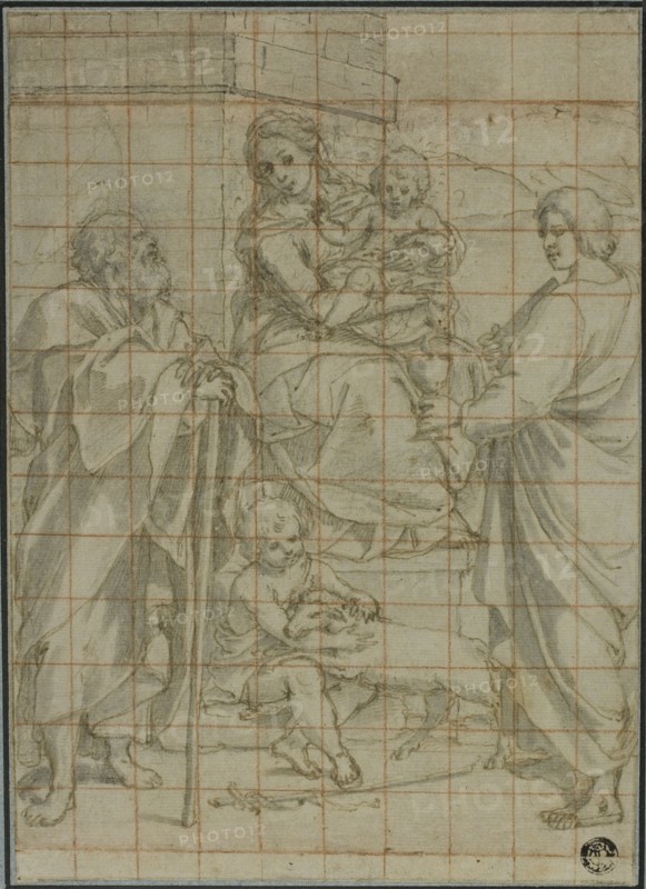Holy Family with Saint John the Evangelist and the Infant John the Baptist, n.d. Creator: Bartolomeo Cesi.