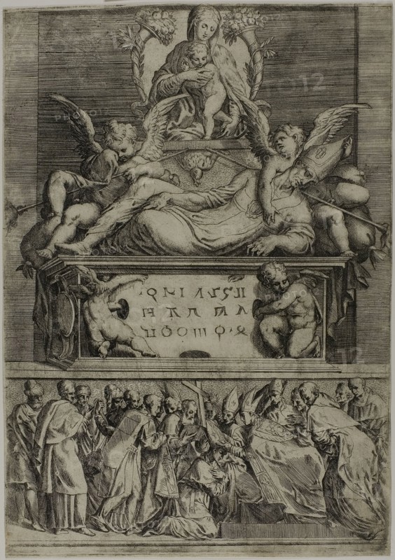 The Tomb of a Bishop, 1540/45. Creator: Battista del Moro.