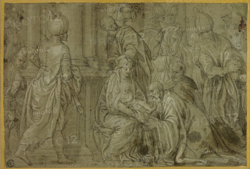 Adoration of the Magi, 1590/98. Creator: Benedetto Caliari.