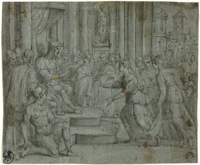 Solomon Receiving the Queen of Sheba, n.d. Creator: Bernardo Castello.