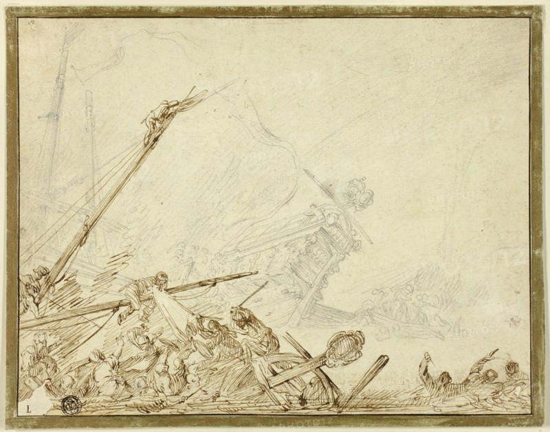 Shipwreck, n.d. Creator: Cornelis de Wael.