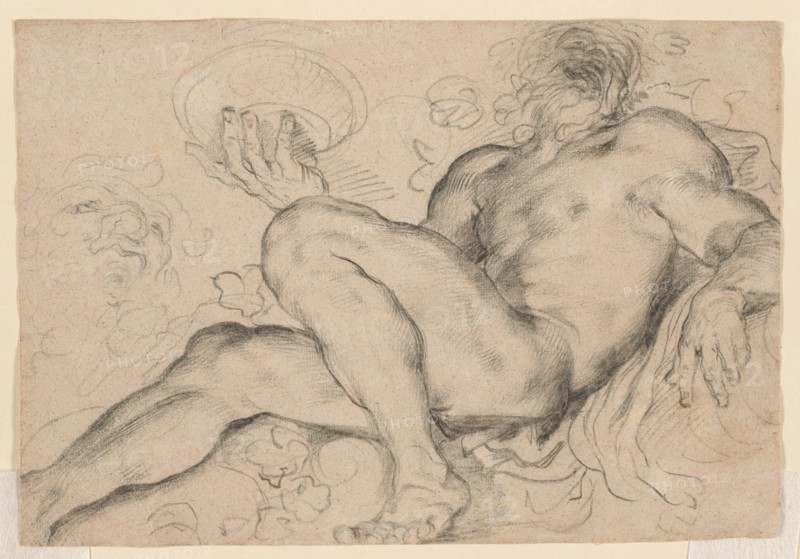 Study for Bacchus or Silenus, c.1664. Creator: Domenico Maria Canuti.