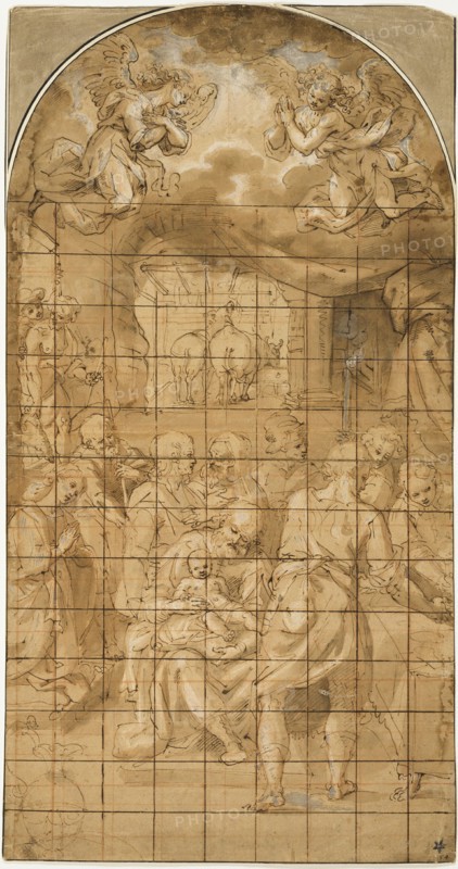 Adoration of the Christ Child, 1580/1600. Creator: Filippo Bellini.