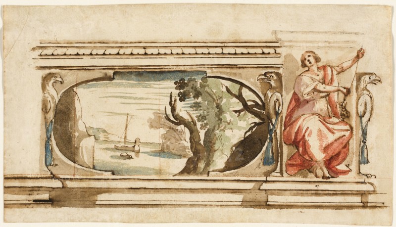 Study for a Painted Frieze, 1625/27. Creator: Flaminio Allegrini.