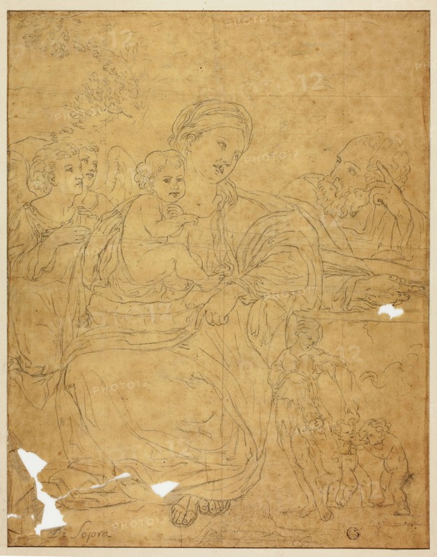 Holy Family with Two Angels, 1609/10. Creator: Francesco Albani.