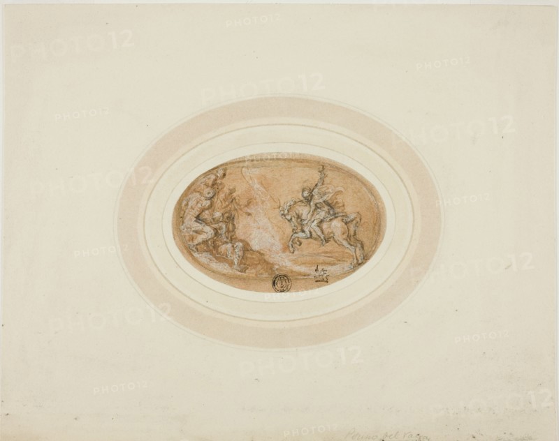 Marcus Curtius Leaping into the Abyss, 1555/63. Creator: Francesco Salviati.