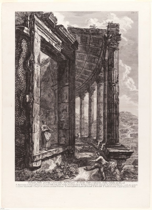 View of the Door and Peristyle of the Temple of Vesta, 1780. Creator: Francesco Piranesi.
