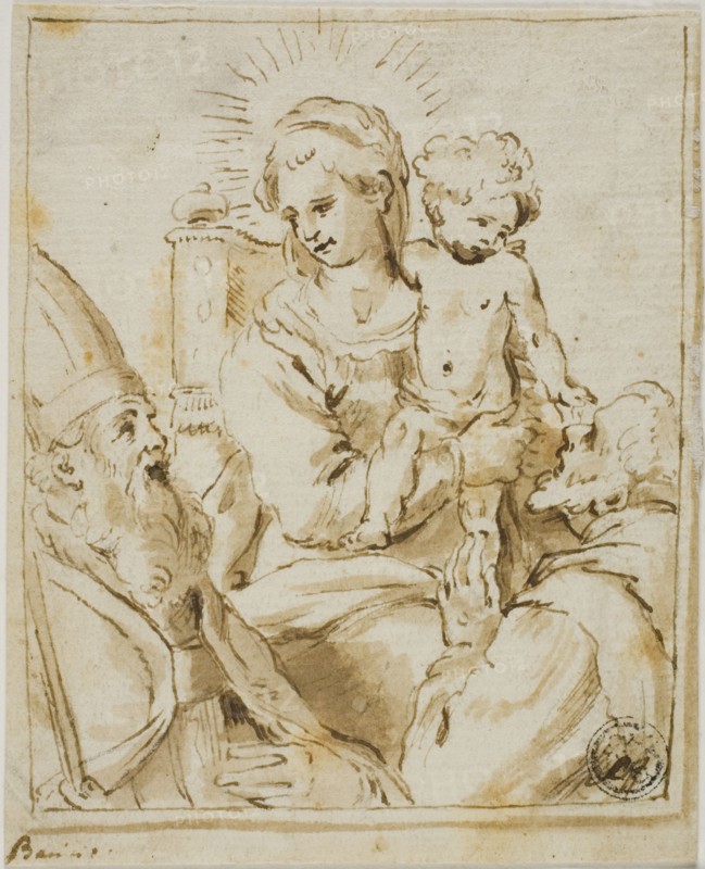 Madonna and Child with Two Male Saints, n.d. Creator: Giacomo Bambini.