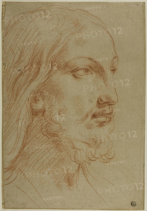 Head of Christ, c.1655. Creator: Giovanni Andrea Sirani.