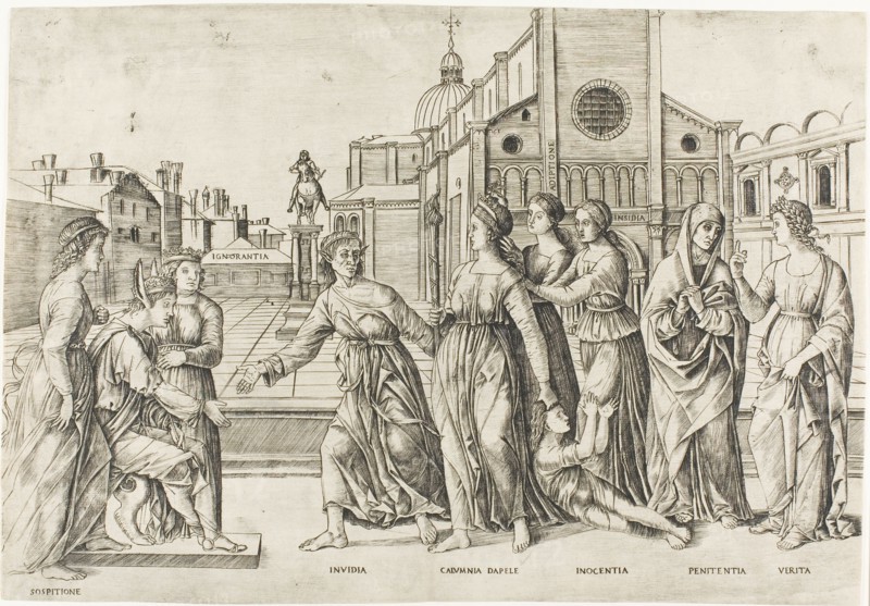 The Calumny of Apelles, 1500/1506. Creator: Girolamo Mocetto.