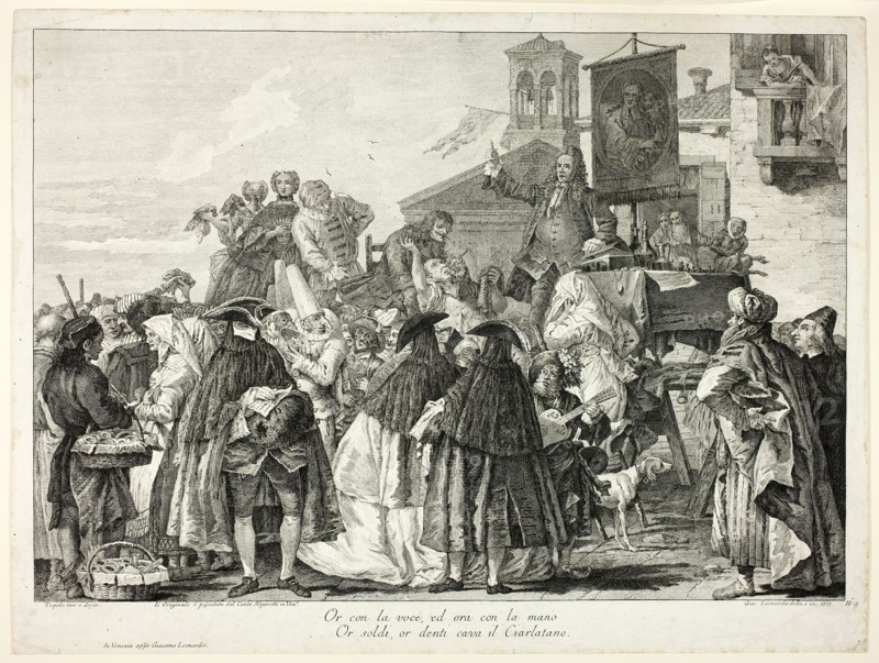 The Tooth Puller, plate nine from Selection of Pictures from Venetian Collections, 1765. Creator: Giacomo Leonardis.