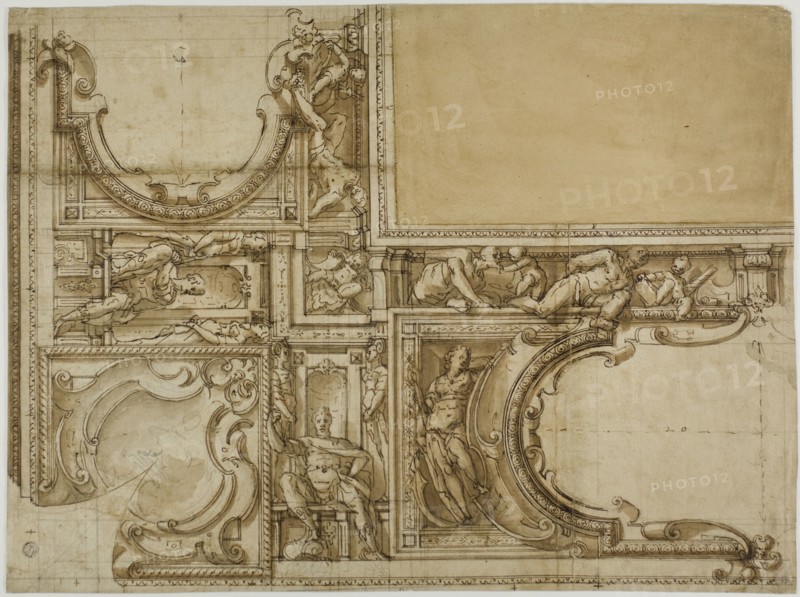 Design for a Ceiling Decoration, 1590/1614. Creator: Lazzaro Tavarone.