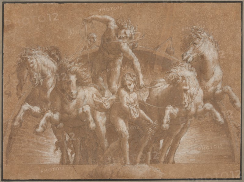 Apollo Driving the Chariot of the Sun, 1544/45. Creator: Lelio Orsi.