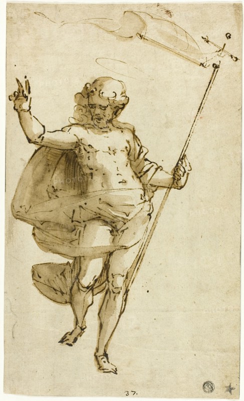 Resurrected Christ, c.1559. Creator: Luca Cambiaso.