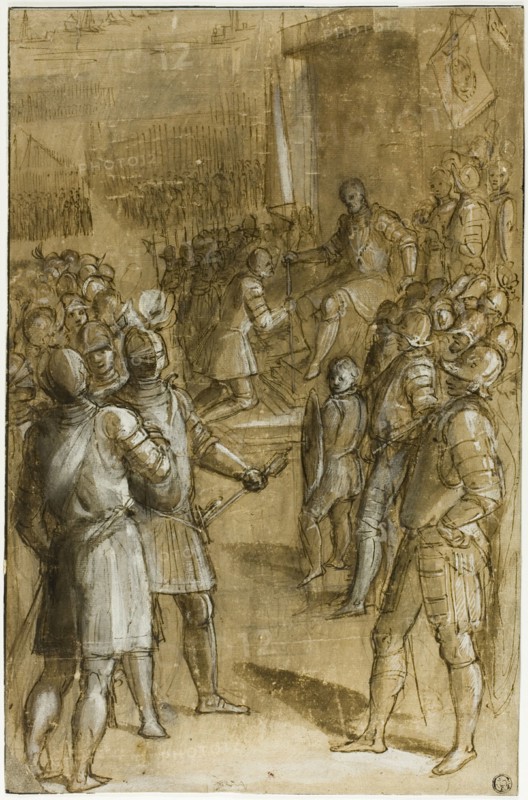 Study for Cosimo I Reorganizing the Tuscan Troops, 1589. Creator: Ludovico Buti.