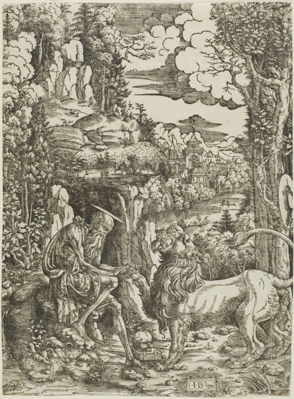 Saint Jerome and the Lion, c.1509. Creator: Giovanni Battista Palumba.