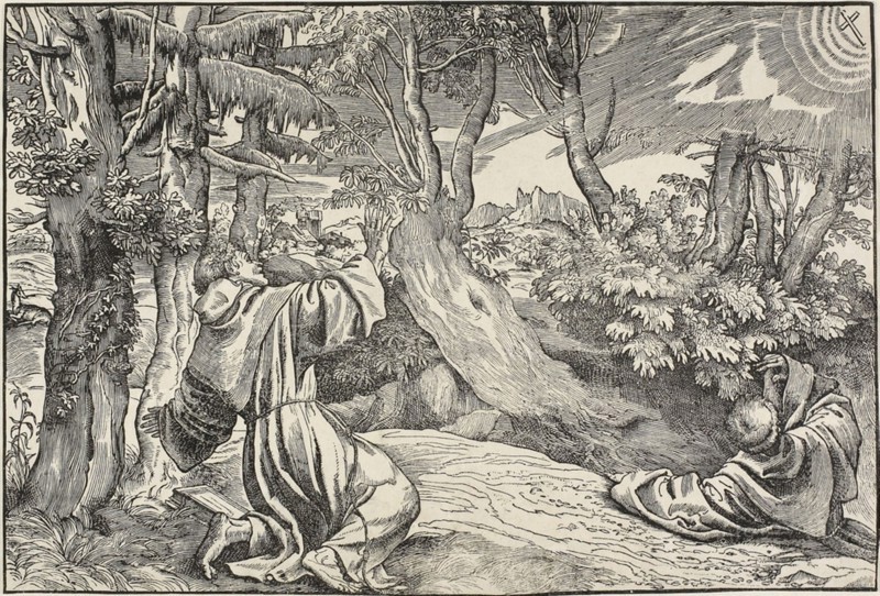 Saint Francis Receiving the Stigmata, 1535/45. Creator: Nicolo Boldrini.