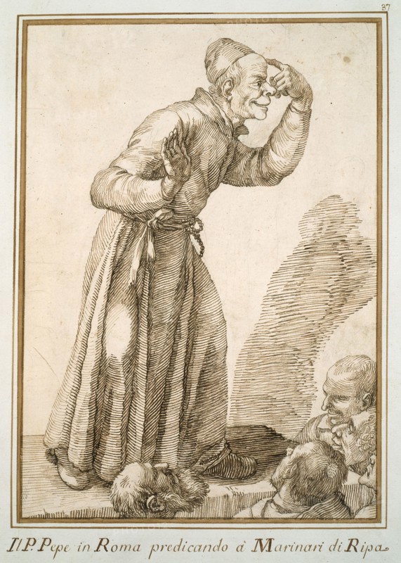 Father Pepe Preaching to Sailors, c.1740. Creator: Pier Leone Ghezzi.