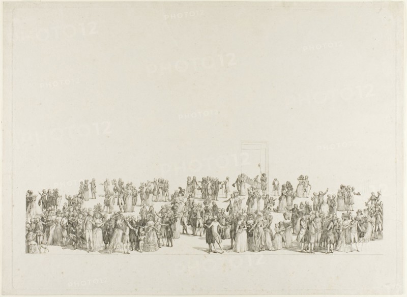The Exhibition at the Salon du Louvre in 1787, 1787. Creator: Pietro Antonio Martini.