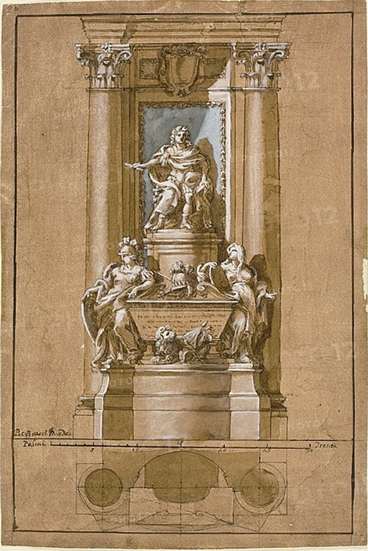 Project for the Tomb of James III, the Old Pretender, c.1766. Creator: Pietro Bracci.